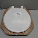 Mayfair Cassel Slow Close Toilet Seat, Easy Clean, Non Slip Premium Wood Seat, Easy Install, Made in USA, Round, White
