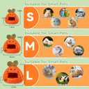 Guinea Pig Hideout, Cute Carrot Shape Bunny Bed with Warm Fleece Washable Hamster Bed Rat Cage Accessories Small Animal Houses for Dwarf Rabbit Chinchilla Hedgehog (M)
