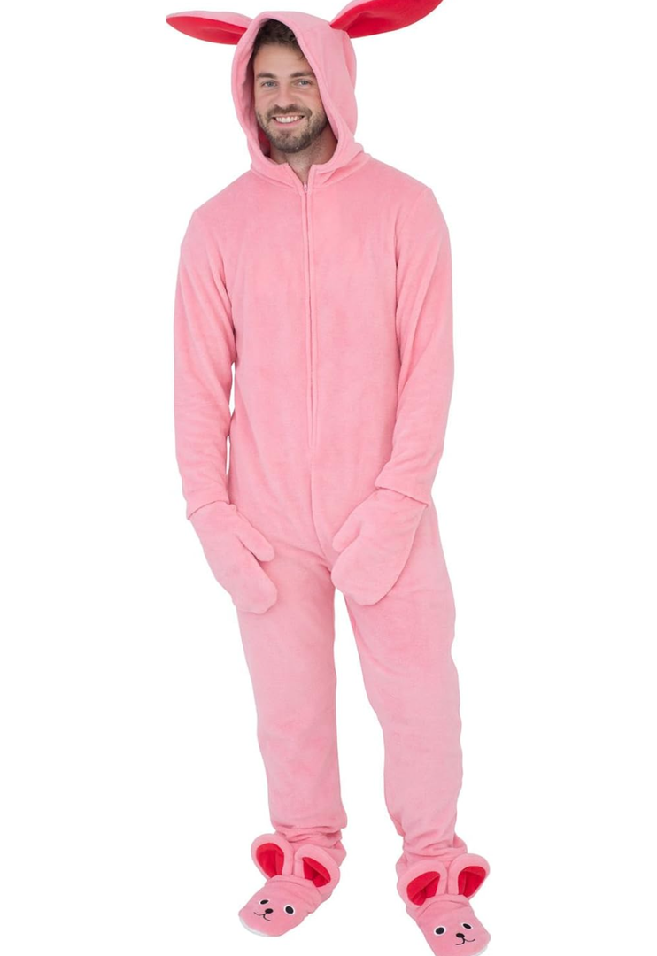 Briefly Stated Adult Unisex A Christmas Story Bunny Union Suit Pajama Halloween Cosplay Costume
