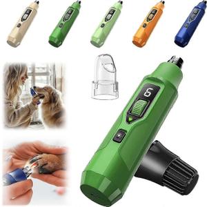 2x 7-Speed Pet Nail Grinder with Light Heavy Duty, Whisper Quiet Nail Trimmer for Dogs