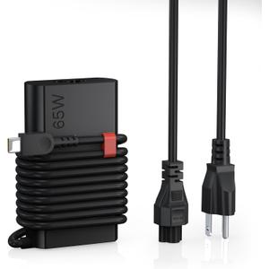 65W USB C Laptop Charger for Lenovo Laptop Charger Compatible with Lenovo ThinkPad/Yoga/ThinkBook L580 L590 E580 P43S P53S with Power Cord
