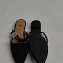 Rekayla Mules for Women Adjustable Strap Pointed Toe Backless Loafer Shoes (10, Black)