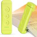 Glocusent USB Rechargeable Book Light, Portable Clip-on LED Reading Light, Reading Lights for Books in Bed with 3 Amber Colors & 5 Brightness Dimmable, Compact & Long Lasting, Perfect for Book Lovers (Pink)