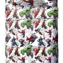 Jay Franco Kids Sheet Set with Fitted, Flat Sheets & Pillow Cover - Ultra-Soft Bedding with Pillowcase for Room Decor, Multi - Avengers, 4 Piece Full