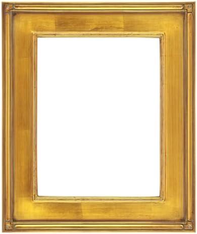 Creative Mark Plein Air Museum Collection De Stijl Open Back Art Frame - 11x14 Gold - Art Deco Style Wood Composition Hand-Leafed Museum-Quality Closed-Corner | Does Not Include Glass or Backing