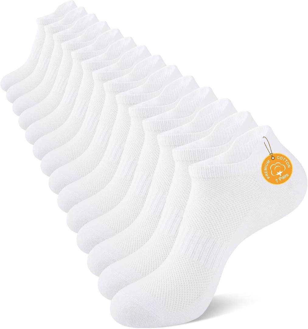 Heatuff 10  Pairs Ankle SockAs for Women Athletic Running Cotton Low Cut Sports Tab Socks, L