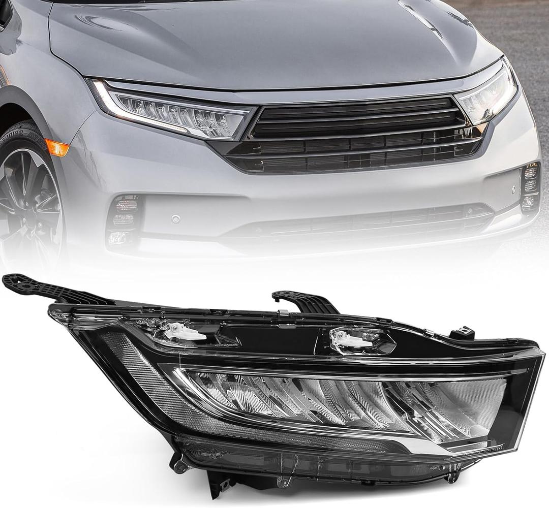 Huray LED Headlight for Honda Odyssey 2021-2024 EX EX-L 33100-THR-A32/33100-THR-A31 OE Front Lamp (Passenger Side (Right))
