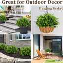 ColoPlay 20 Bundles Artificial Greenery Boxwood Plants, Fake Plant for Garden Porch, Window Box, Home Wedding, Farmhouse, and Indoor Outdoor Decoration