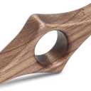 Walnut Book Page Holder, Smooth Finish Wood Book Holder for Reading, Ideal Book Reader Gifts & Reading Accessories,Book Worm Gifts for Women, Thumb Book Page Holder (Medium)