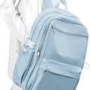 Simple School Backpack For Women,Lightweight College Backpack,High School Bag For Teens Boys Girls,Casual daypack Small Travel Backpacks Men Bookbag(Blue)