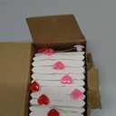 Valentines Decor 10FT 30 LED Valentine's Lights with Timer, Red Pink White Heart Lights String Battery Operated, 8 Modes Valentines Decorations Heart Fairy Lights Romantic Decor Home Bedroom