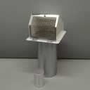 4 Inch Dryer Vent Cover Outside Hooded Wall Vent with Screen and Damper, Exhaust Vent Wall Mount Exterior Wall Vents Cover Cap for Dryer Ventilation&Outdoor Air Exhaust,Galvanized Steel,White