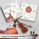 Violin Christmas Ornament 2025 - Violin Ornaments for Girls, Women, Men, Player, Teacher, Wooden Music Christmas Ornament - Unique Gifts for Violin Players