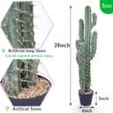 Artificial Cactus 39 Inch Fake Cacti Faux Plant with Black Planter for Home Garden Store Office Floor Decoration