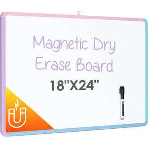 Mr. Pen- Magnetic Whiteboard Dry Erase, 18x24 Inches, Dry Erase Board with Black Fine Point Marker, Magnetic White Board for Students, Home, Office and Classroom