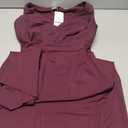 CurvySweet Deep V Neck Wrap Formal Midi Cocktail Dress Sleeveless Thigh Slit Ruffle Ruched Fall Wedding Guest Dress for Women Burgundy