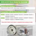 DG94-04167 Gas Stove Knobs Replacements, 5 Pack Metal Oven Knobs, Compatible with Samsung NX60A6511SS/AA NX60A6711SS/AA NX60A6751SS/AA Gas Range Knobs etc