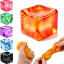 2 x Slow Rising Stress Cube Large Squishy Fidget Toys for Anxiety Relief Soft Sensory Squeeze Toys for Kids Adults Stress Balls Gift for Focus Classroom Prizes Party Favors