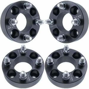 2" Golf Cart Wheel Spacers - Wider Stance, Increased Clearance, Fits EZ GO Fits EZGO Fits Club Car Golf Cart - 2 Inch (50mm), 4x4, 1/2x20 Studs - Set of 4 - Black