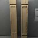 Btowin 35 1/2-inch H 5-inch W 5-inch D Wood Carved Raised Panel Cabinet Columns, 2Pcs Unfinished Massive Replacement Kitchen Island Countertop Legs for Large Dining Table Kitchen Counter Vanities