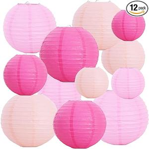 BEISHIDA Black Round Paper Lanterns Decorative Hanging Asia Chinese Japanese Paper Lanterns Lamp for Birthday Wedding Halloween Home Decor Party Decoration10 Packs (4681012 Inch)