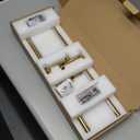 2 Pack 24" Brass Gallery Picture Lights - 8000mAh Rechargeable Battery Powered Wireless Lighting for Large Gallery, Museum & Living Room