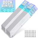 WTMORE Boat Dock Bumpers, 36" Dock Bumpers Dock Edge, Dock Fenders Bumpers, Boat Dock Bumper Guards for Dock Edge, Piling, Horizontal Deck, Vertical Poles, or Pier Fenders, White (2 Pack)