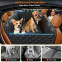 URPOWER Backseat Extender for Dogs - Hard Bottom Dog Car Seat Cover for Back Seat, Dog Hammock for Car and SUV, Pet Rear Seat Protector Dogs Travel Bed with Mesh Window