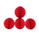 Honeycomb Balls Party Decorations 12 Pieces4 6" 8" Tissue Paper Pom Poms Flower Balls for Birthday Wedding Party Baby Shower Nursery Wall Decor (12 Pieces 4" 6" 8" White,Red,Rose Red)