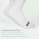 Womens Cotton Ankle Socks with Comfy Cushioned Bottom and Arch Compression, Running, Sports, Works (6 Pairs) (White)