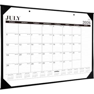 2026-2027 Desk Calendar - 18 Months Large Desk Calendar 2026-2027, Jul.2026 - Dec.2027, 22" x 17", 26-27 calendar Desk with Large Ruled Blocks, To-do List & Notes