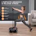Vibration Plate Exercise Machine, PBYRD Lymphatic Drainage Machine for Weight Loss, Full Body Workout Vibrate Fitness Platform, Helps Toning Shaping Wellness Home Gyms Workout - Max User Weight 330lbs (Black)