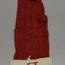 St. Nicholas Knit Monogram Fabric Christmas Stocking (E)