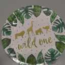 Wild One Birthday Party Supplies Tableware Set - Safari Birthday Decorations Include Plates, Napkins, Cups, Cutlery, Animal Jungle Theme Wild One Party Supplies | Serves 24