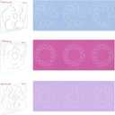 Feather Design Free Motion Quilting Templates Series Includes Instruction Quilting Templates for Machine Quilting Creative Quilting Design Supplies for Domestic Sewing Machine (FD-Z)