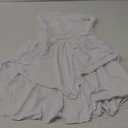 Garacilia Womens Sexy Strapless Tube Dress Summer Sleeveless Tiered Ruffle Club Party Mini Dresses, Medium 