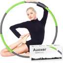 Auoxer Fitness Exercise Weighted Hoops, Lose Weight Fast by Fun Way to Workout, Fat Burning Healthy Model Sports Life, Detachable and Size Adjustable Design (green)
