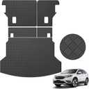 Cargo Mat & Backrest Mat Fit for 2012-2016 Honda CRV - All Weather Protection PU Leather Cargo Liner Back Seat Cover Protector CR-V Accessories