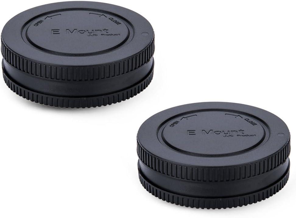 2 Pack JJC E-Mount Body Cap & Rear Lens Cap Kit for Sony A6000 A6100 A6300 A6400 A6500 A6600 A6700 A5100 A7C A7CR A7 V IV III II A7R V IV III II A7S III II A1 A9 III FX3 FX30 & More Sony Camera & Lens