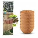 6 Pcs of 14-Inch Hanging Basket Coco Liners Replacement - Natural Round Coconut Fiber Planter Basket Liners for Hanging Basket Flowers