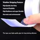 Silicone Seal Weather Stripping Tape 16.5 Feet Strip Bottom Draft Insulation Stopper Tape Weatherproof Soundproof for Door or Window Bathroom Shower Glass Gaps25mm*5m