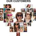 Retro Round Sunglasses for Women, Pink Sunglasses Womens with Classic Trendy Frame Sunnies Shades UV400 Blocking (Black)