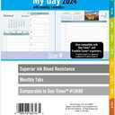 AT-A-GLANCE 2024 Daily & Monthly Planner, 5-1/2" x 8-1/2", Desk Size, Two Page Per Day Refill, Loose-Leaf, Zenscapes (281-225-24) (Daily/Monthly)