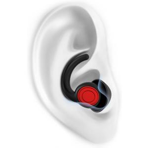 SUPCEAT Ear Plugs for Sleeping - Noise Reduction Soft Silicone Earplugs, 2 Pairs Reusable Hearing Protection Earplugs for Noise Sensitivity, Sleep, Snore, Travel, Sound Reduction Noise Cancelling - Black