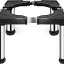 Mini Fridge Stand with 4 storage Feet (11.4"-12.6" High), Adjustable Base Tray Anti-Vibration for Mini Refrigerator Stand, Washing Machine Stand, Pedestal Dryer, Dishwasher AC, Max Load 340LBS