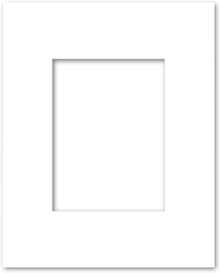 16x20 Matting for 9x12 Photograph or Artwork 4-Ply Bevel Cut Acid Free Matboard for Picture framing (White)