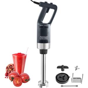 VEVOR Commercial Immersion Blender, 750W 12" Heavy Duty Hand Mixer, Variable Speed Kitchen Stick Mixer with 304 Stainless Steel Blade, Multi-Purpose Blender for Soup, Smoothie, Puree, Baby Food