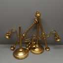 Nuptio Tall Gold Candelabras 34 Inch Candle Stick Holders Set of 2 Floor Candle Stand Taper Candle Holders for Classic Wedding Mantal Christmas Halloween Easter Home Table Centerpiece Decoration