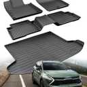 CreekT Floor Mats for Kia Sportage 2023 2024 2025 (Not Hybrid) Custom Fit All Weather Vehicle TPE Rubber Car Floor Liner Front Rear Cargo Trunk Mats Full Set for Sportage Interior Accessories 4 PCS