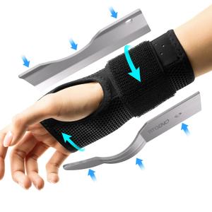 Fit Geno Carpal Tunnel Wrist Brace for Women and Men - Pain Relief for Tendonitis, Arthritis, Strain and Sprain - Adjustable Wrist Splint Support for Day & Night (Right Hand XL/2XL/3XL) (Black)